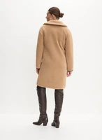 Faux Shearling Horn Button Coat