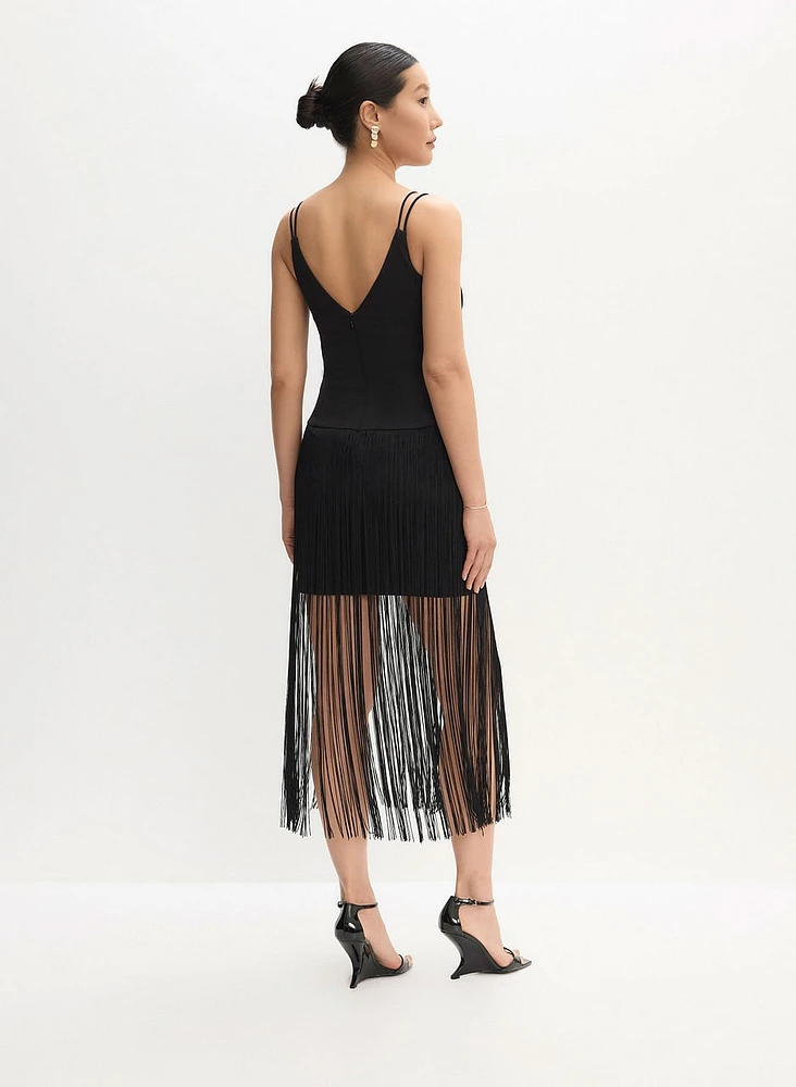 Adrianna Papell - Fringe Detail Dress