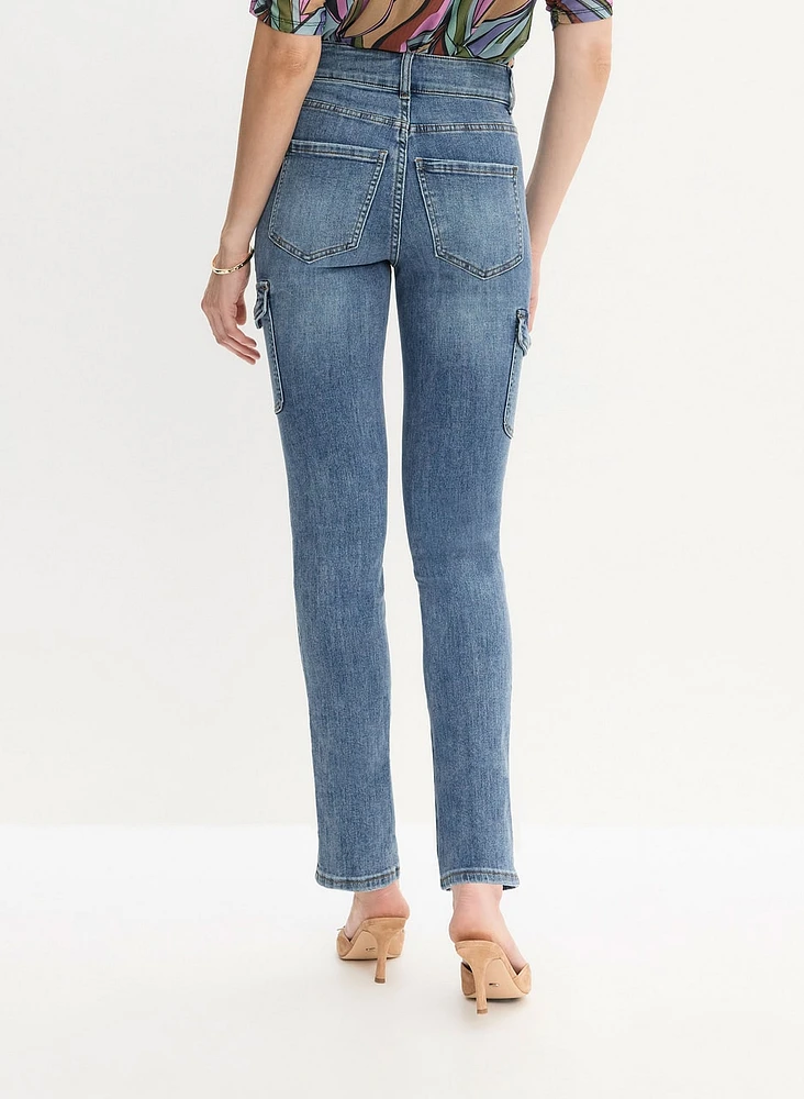 Slim Leg Cargo Jeans