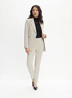 Notch Collar Single Button Jacket