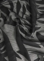 Sheer Leaf Motif Wrap