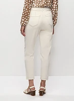 Pantalon en denim à taille nouée