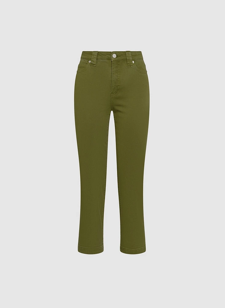 Cropped Straight-Leg Jeans