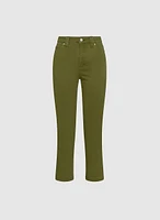 Cropped Straight-Leg Jeans