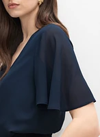 Blouse à manches évasées