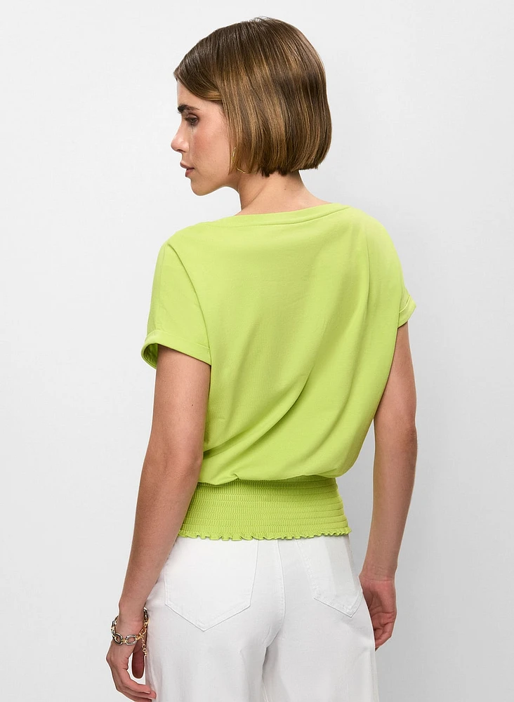 T-shirt Essentiels à ourlet fronc
