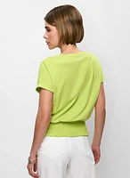 T-shirt Essentiels à ourlet fronc