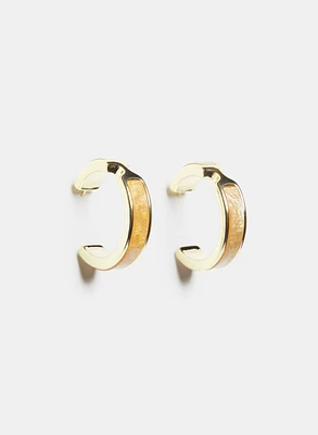 Two-Tone Hoop Earrings