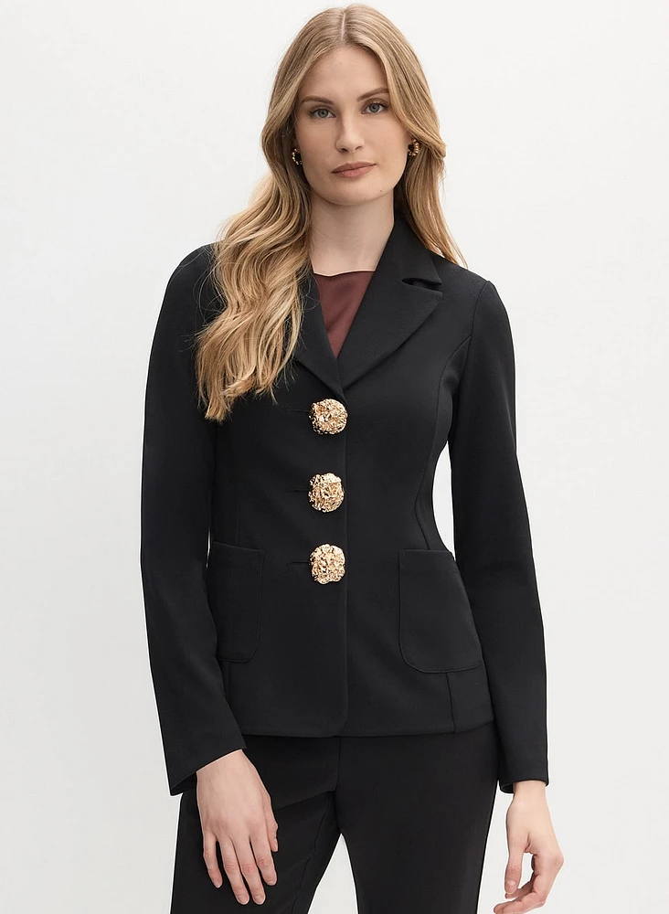 Joseph Ribkoff - Embossed Button Front Jacket