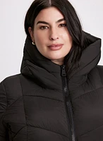 Manteau bouffant en matières recyclées