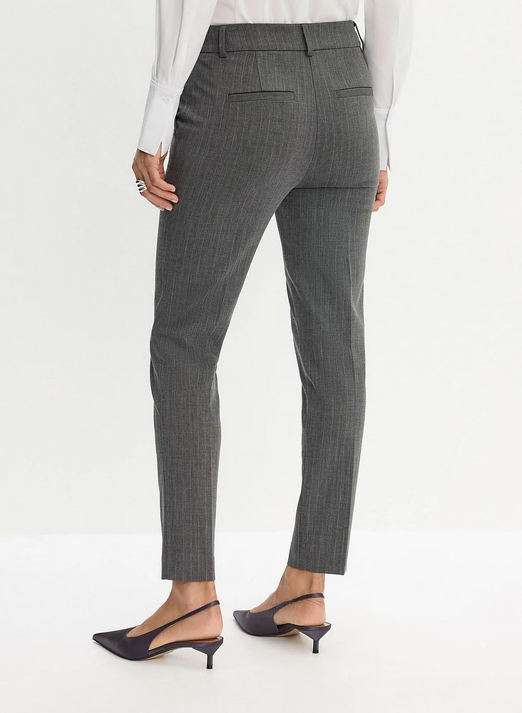 Giselle Pinstripe Slim-Leg Pants