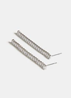 Cubic Zirconia Baguette Earrings