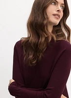 Mock Neck Rib Knit Sweater