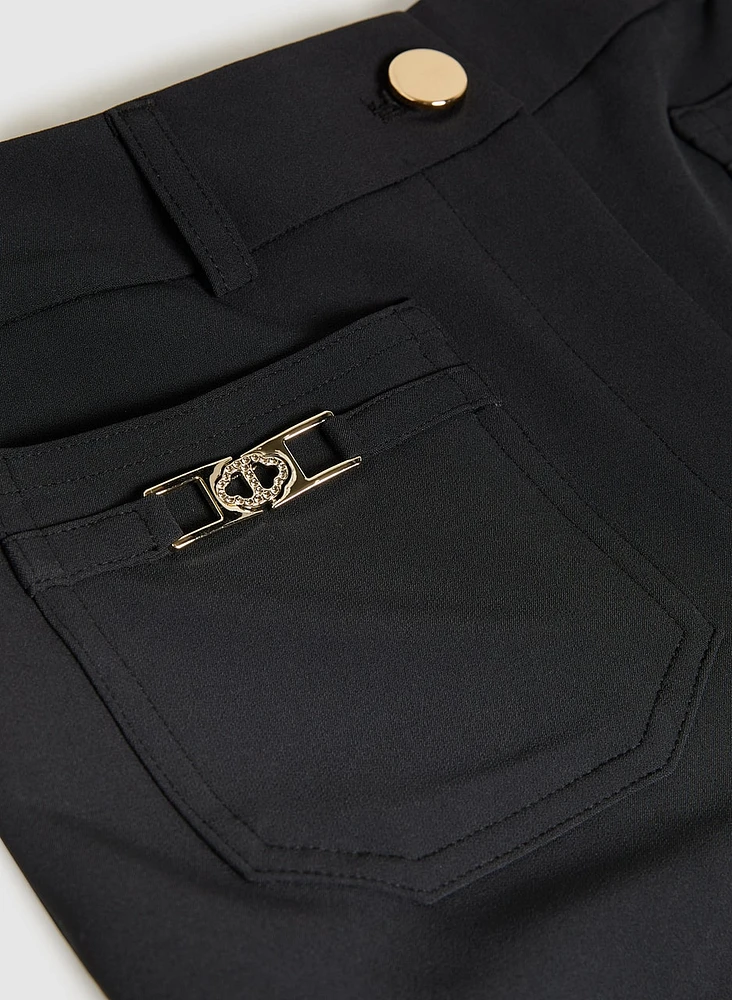 Hardware Detail Culotte Pants