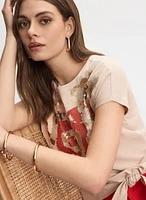 Sequined Floral T-Shirt