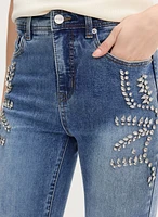 Rhinestone Detail Jeans