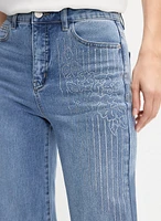 Rhinestone Embellished Jeans