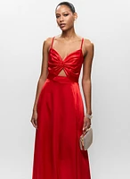 Aidan Mattox - Cutout Front Satin Gown