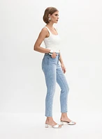 Pearl Detail Slim Leg Jeans