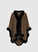 Zigzag Print Poncho