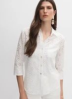 Joseph Ribkoff - Sequined Eyelet Blouse