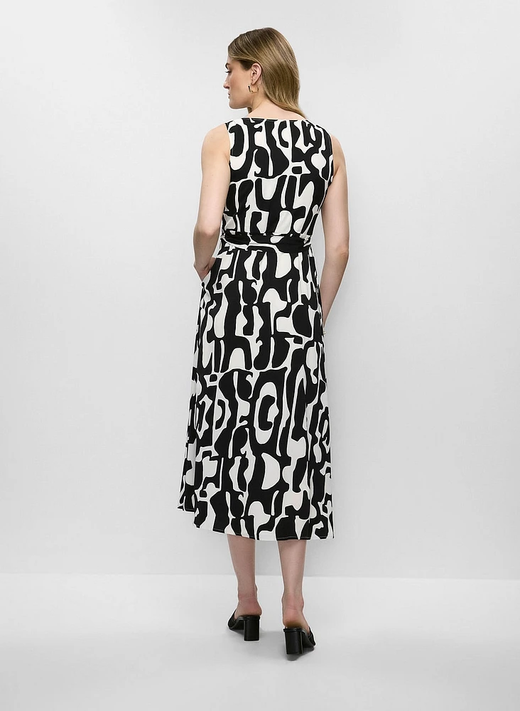 Geometric Print Midi Dress