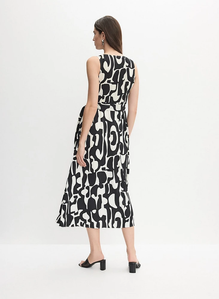 Geometric Print Midi Dress