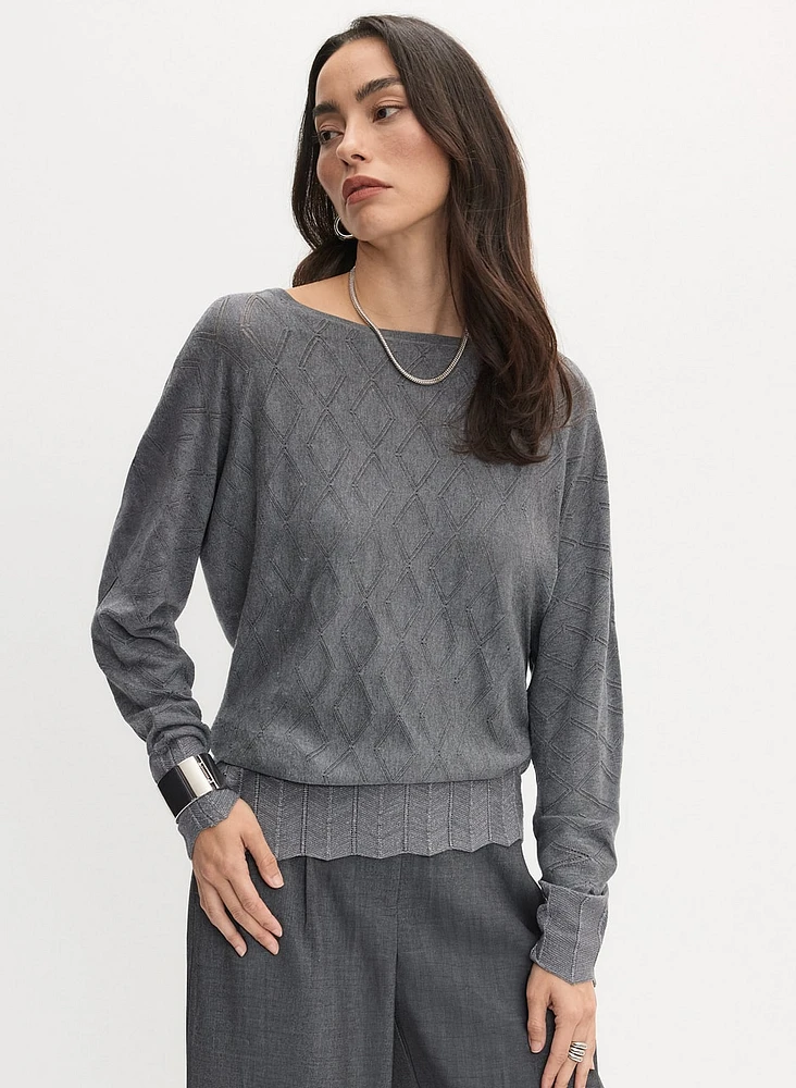 Geometric Stitch Sweater