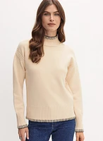 Funnel Neck Knit Sweater