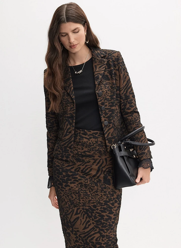 Leopard Jacquard Jacket