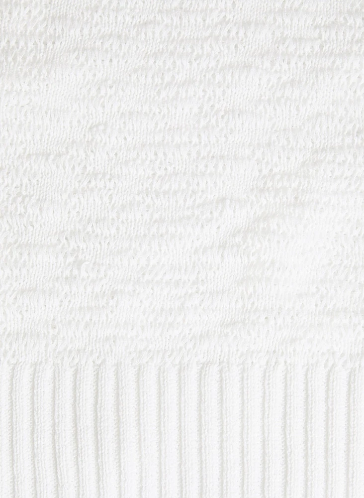 Pull texturé sans manches