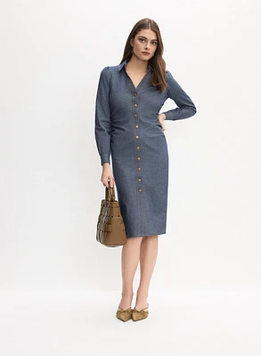 Chambray Midi Dress