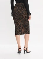 Leopard Jacquard Skirt