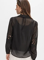 Lace Cotton Voile Blouse