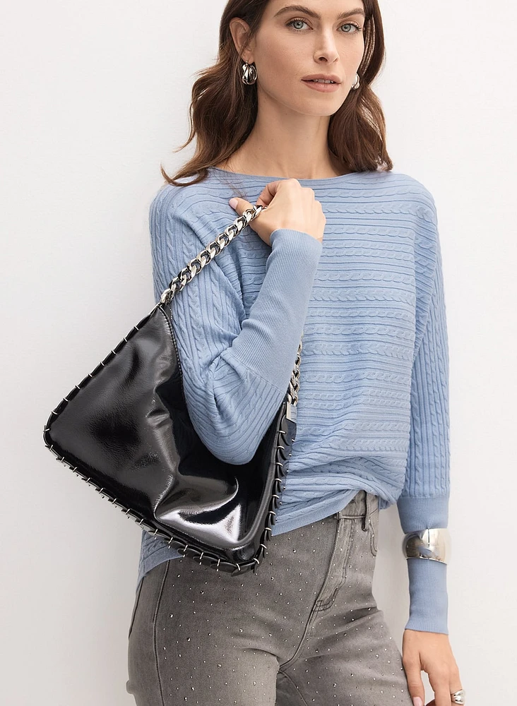 Cable Knit Dolman Sweater