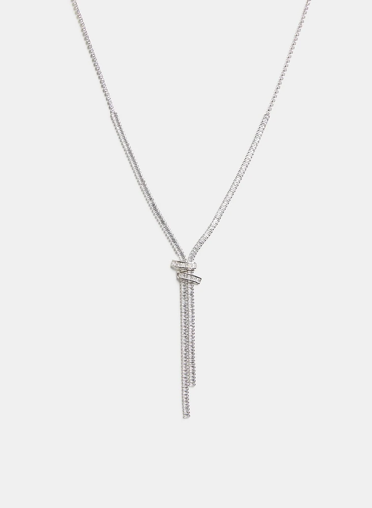 Baguette Y Necklace