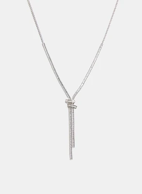 Baguette Y Necklace