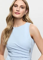 Robe sans manches à col bateau