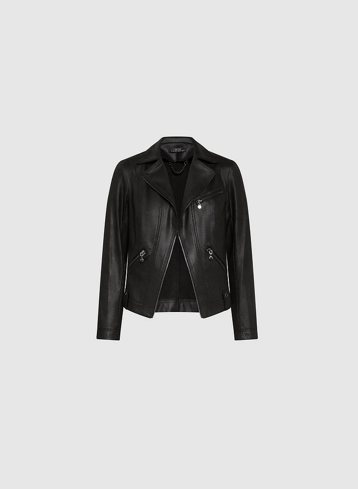 Vex - Cropped Faux Suede Jacket