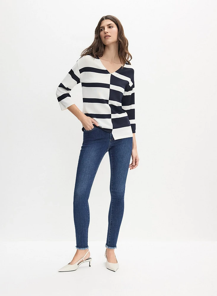 Joseph Ribkoff - Contrast Stripe Sweater