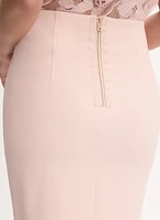 Seamed Waist Pencil Skirt