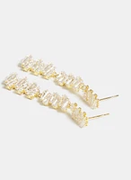 Boucles d'oreilles pendantes à zircons cubiques