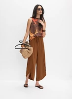 Pantalon large effet tulipe