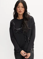 Sequin Detail Sweatshirt