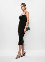 Draped Cowl Back Dress