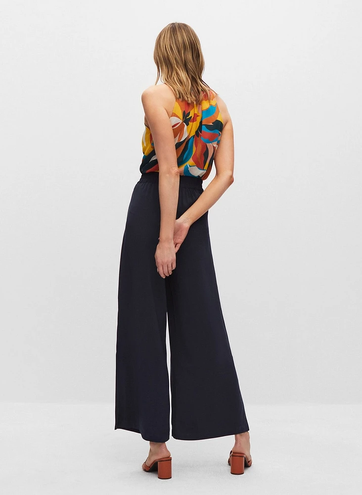 Pull-On Wide Leg Pants