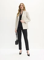 Single Button Jacket & Slim-Leg Pants