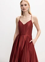 Satin Ballgown Dress