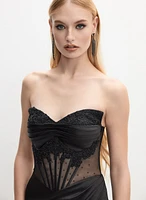 Robe de soirée à corset