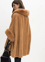 Faux Fur Poncho